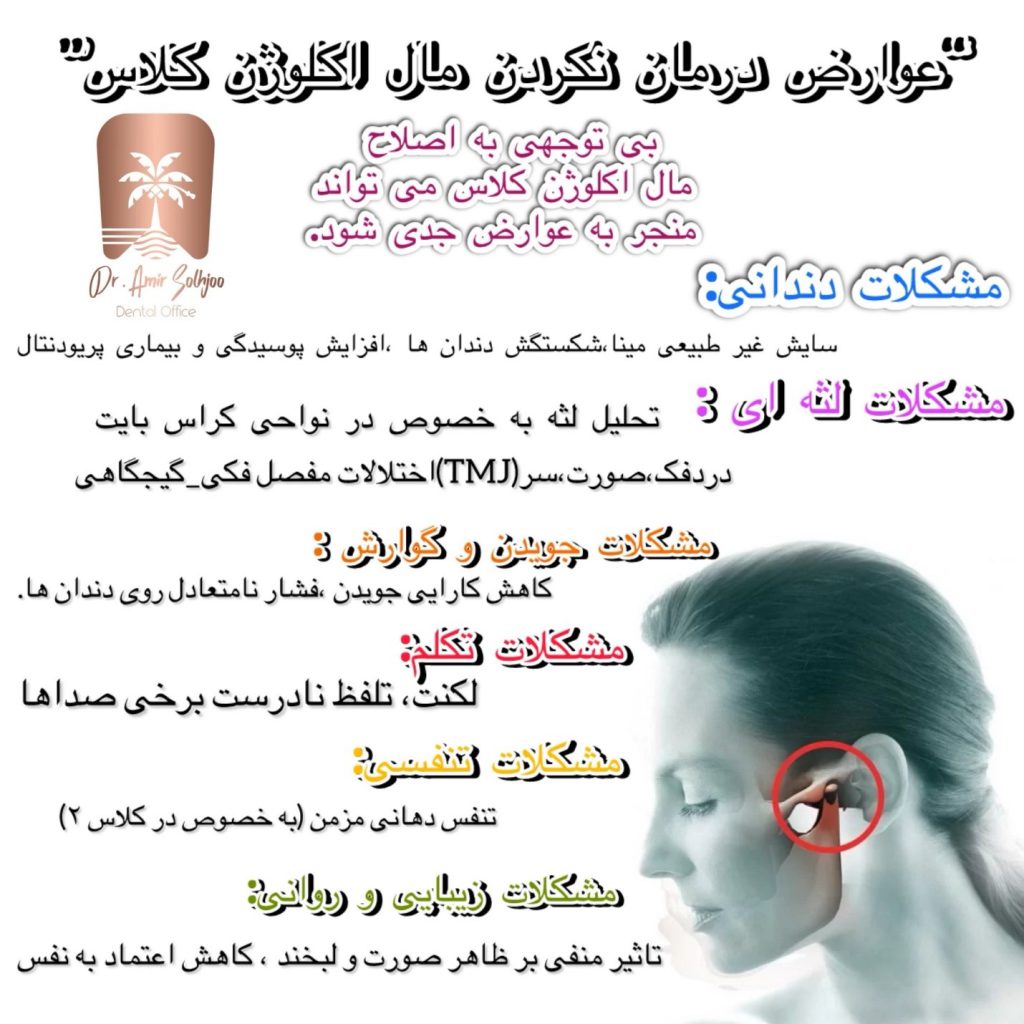 عوارض درمان نکردن مال اکلوژن کلاس