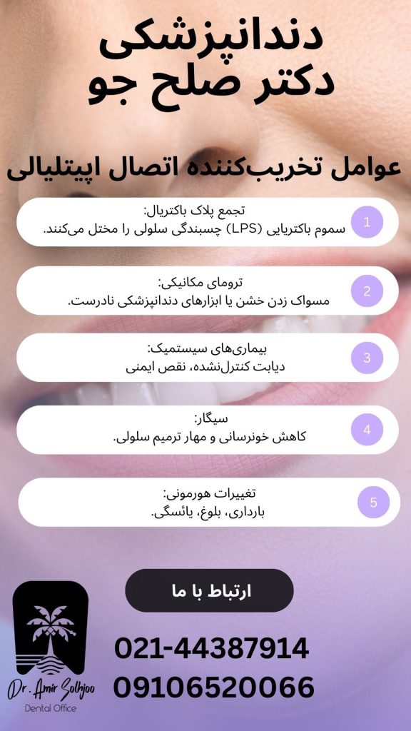 عوامل تخریب اتصال اپیتلیالی