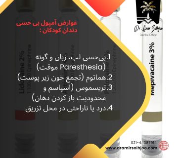 عوارض آمپول بی حسی دندان کودکان